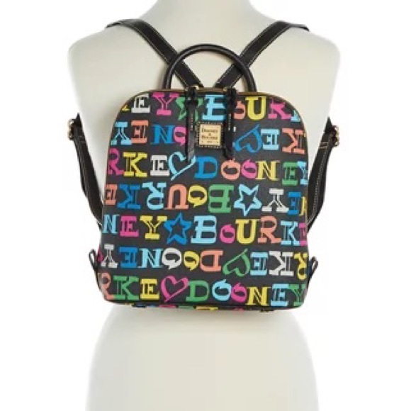 Dooney & Bourke Doodle Pod Backpack Black Multicolor - Picture 2 of 14